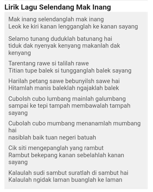 Lagu daerah asal jambi