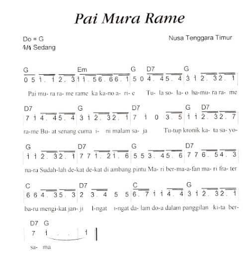 Lagu asal nusa tenggara timur