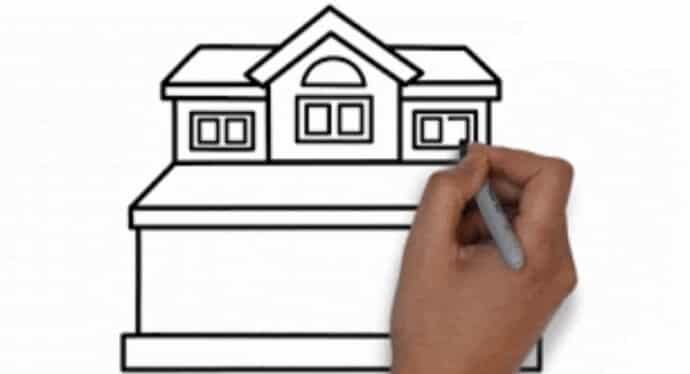 Sketsa rumah tingkat