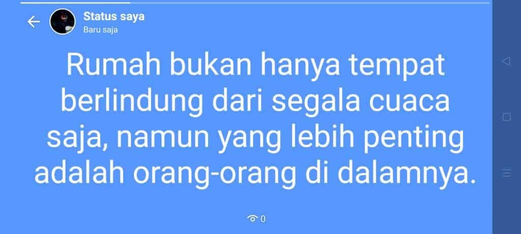 Story WhatsApp rindu