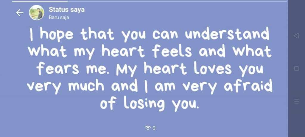 Story WhatsApp bahasa Inggris